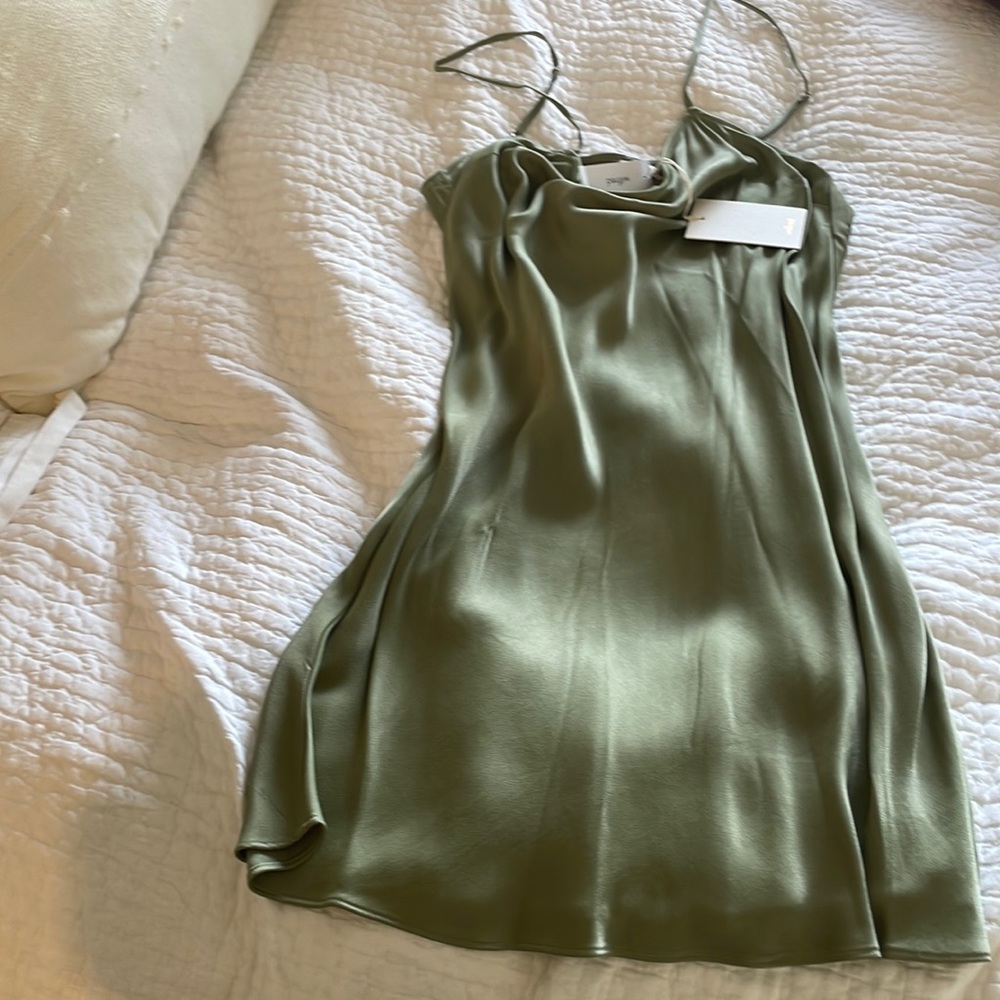 ARITZIA NEW WITH TAGS green slip dress